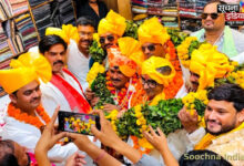 राधा अष्टमी पर निकली राधा-कृष्ण की भव्य शोभायात्रा,
