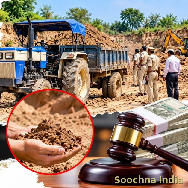 अवैध खनन पर जिलाधिकारी एटा की सख्ती,