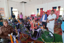 सेवा संकल्प अभियान में दिव्यांगजनों को मिले सहायक उपकरण।